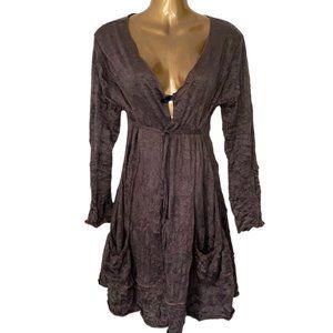 Boho French Long Cardigan Dress | Made in France | Festival Weekend Wear